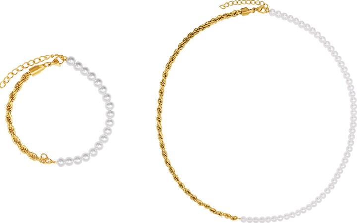 Actual product image Heideman Set Jill gold coloured (100% stainless steel)