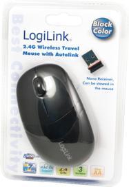 Produktbild LogiLink Mouse Optical Wireless 2.4 GHz Mini with Autolink (Kabellos)