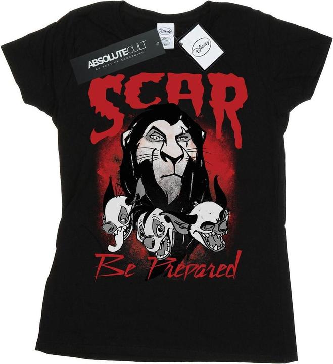 Actual product image Disney Womens/Ladies The Lion King Scar Be Prepared Cotton T-Shirt (M)