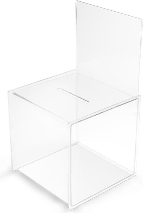 Actual product image Deflecto Suggestion Box, with sign holder