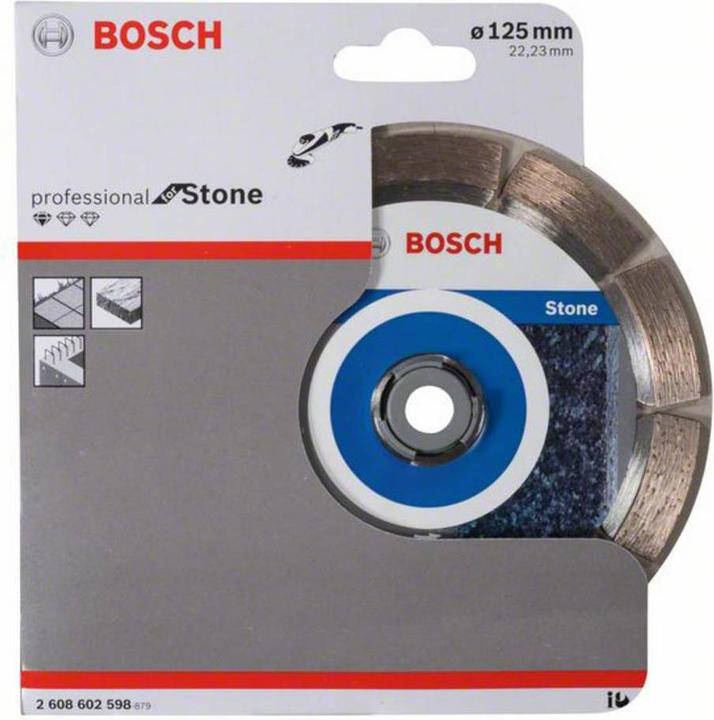 Actual product image Bosch Professional Zubehör Diamond cutting disc Standard for Stone, 125 x 22.23 x 1.6 x 10 mm, 1-pack