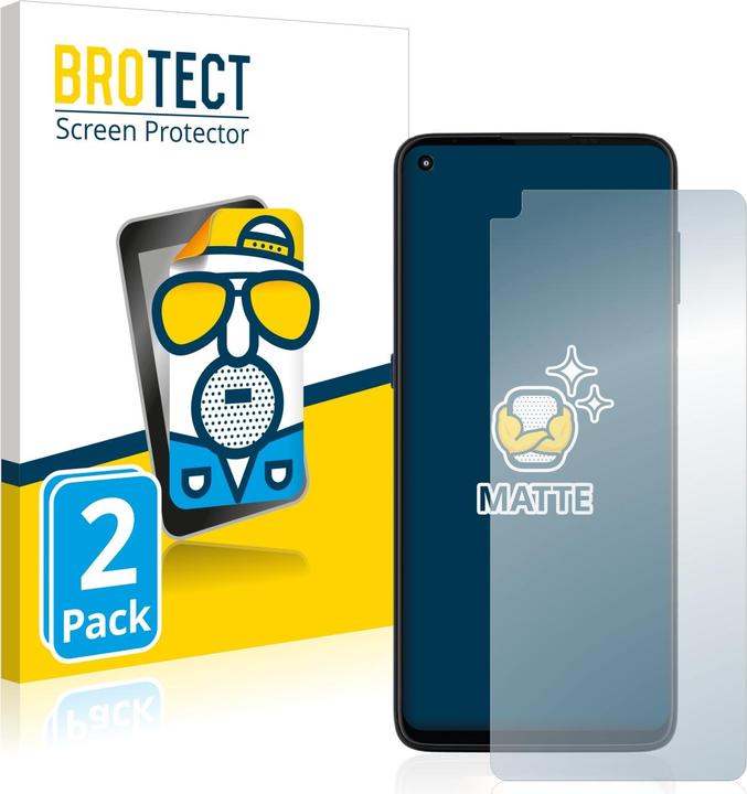 Actual product image BROTECT Anti-glare screen protector matt (2 Piece, Motorola Moto G9 Plus)