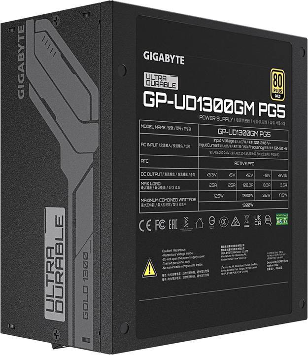 Produktbild Gigabyte Netzteil UD1300GM PG5 1300W 80+ Gold (1300 W)