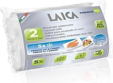 Image du produit Laica 2 ROULEAUX DE CONSERVATION SOUS VIDE 15X300CM VT3514 (2 x)