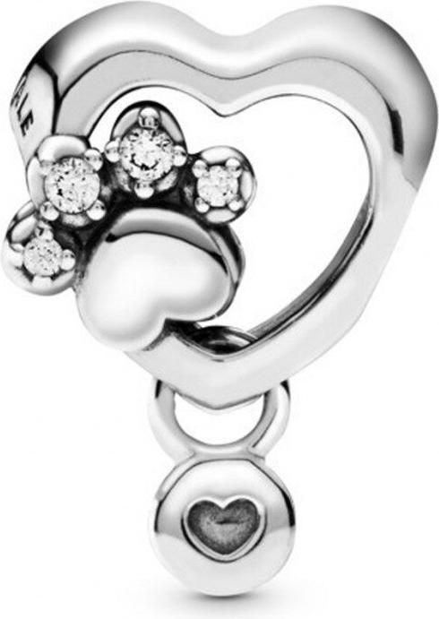 Actual product image Pandora Paw Heart Charm (Sterling silver)