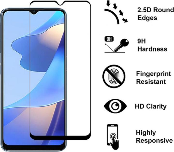 Image du produit Screenguard Oppo A16s Full Screen Protective Glass 2.5D 9H (1 pièce(s), Oppo A16s)
