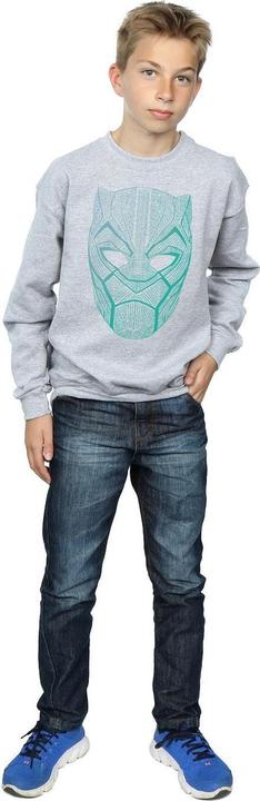 Actual product image Boys Black Panther Tribal Mask Sweatshirt (152, 158)