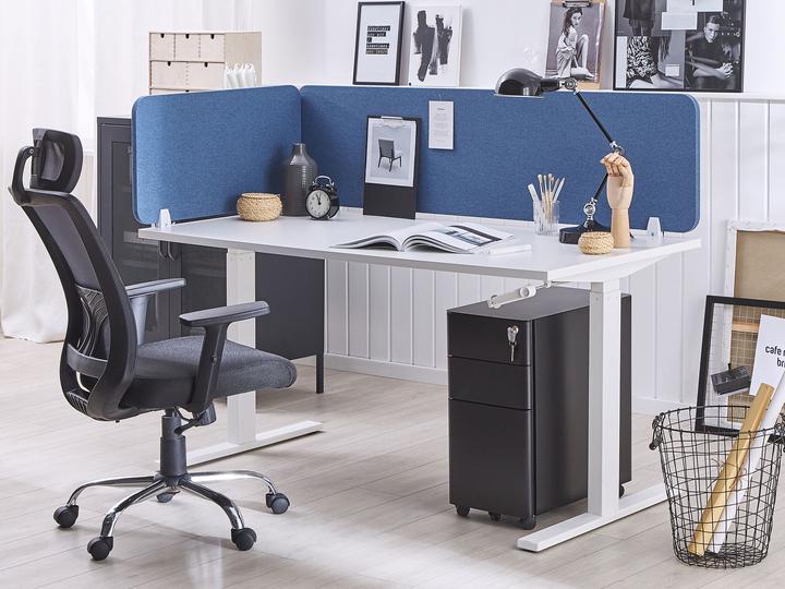 Produktbild Beliani Schreibtischtrennwand blau 72 x 40 cm WALLY (72 x 40 cm)