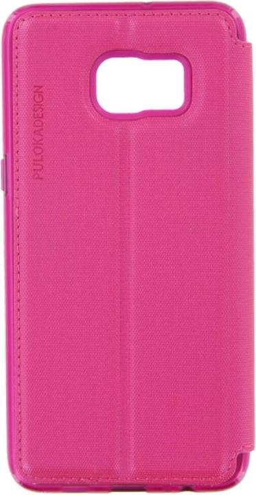 Actual product image Puloka Flip Case Samsung Galaxy S6 Edge Plus Pink (Samsung Galaxy S6 Edge+)