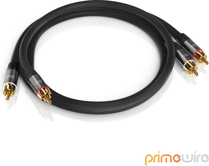 Produktbild Primewire Stereo Cinch Audio Kabel, RCA, mehrfach geschirmtes HiFi Audiokabel, 2X Cinch zu 2X Cinch (0.50 m, Cinch)