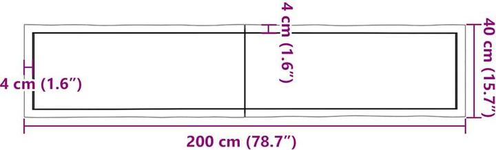 Actual product image VidaXL Aneta (200 x 40 x 6 cm)
