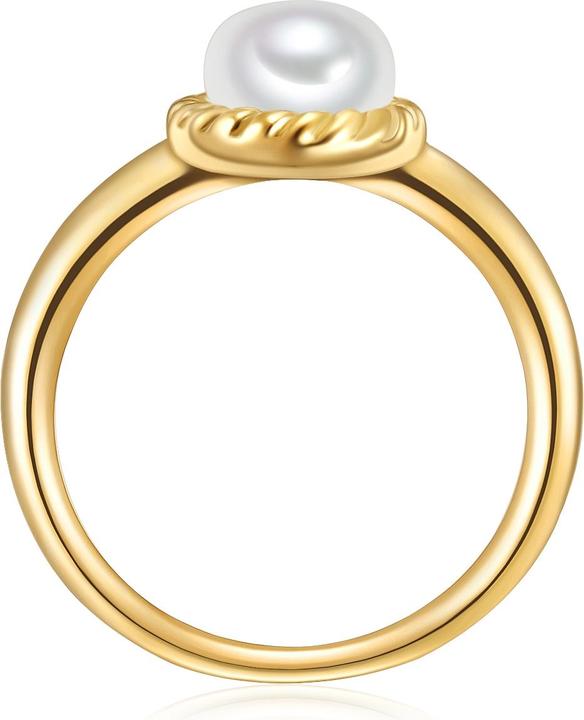 Image du produit Valero Pearls Femme argent sterling zirconium perle d'eau douce de culture or jaune - 32328 (52, Argent 925)
