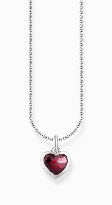Actual product image Thomas Sabo Necklace with dark red silver heart pendant (925 sterling silver, 38 - 45 cm)