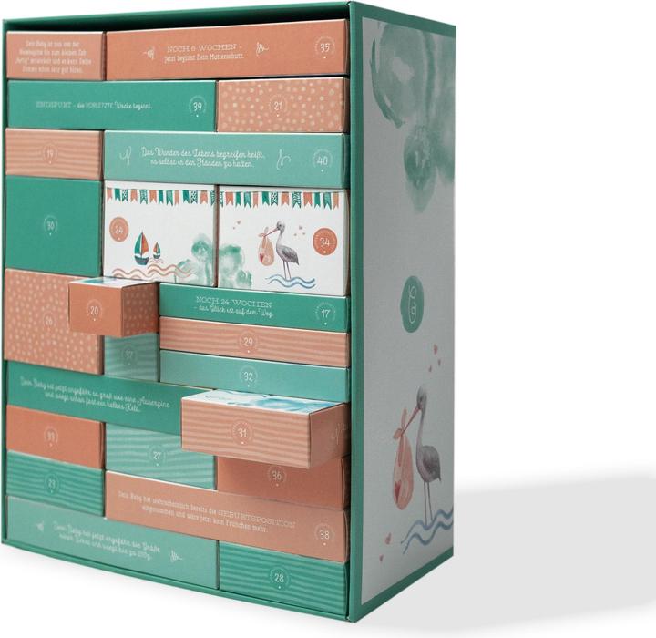 Image du produit vortageins Calendrier de grossesse / boîte de compte à rebours (cadeaux pour 24 semaines de grossesse)