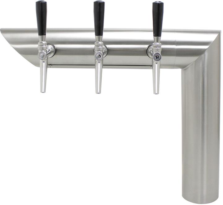 Actual product image Ich-zapfe Schanksäule, Bierzapfsäule - CNS matt-geschliffen, 3-leitig