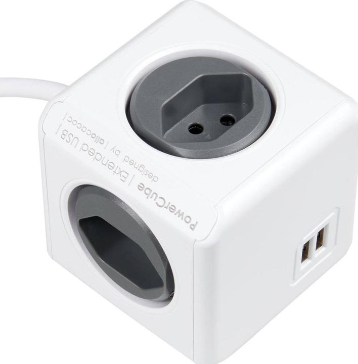 Image du produit Allocacoc PowerCube S+ (6 x, Type 13, USB-A, 3 m)