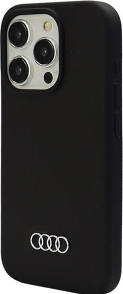 Produktbild Audi Silicone Case iPhone 15 Pro 6.1" czarny/black hardcase AU-LSRIP15P-Q3/D1-BK (Apple iPhone 15 Pro)