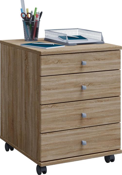 Immagine prodotto VCM Mobiletto per ufficio in legno Piedistallo mobile Lona con cassetto (42 x 50 x 57 cm)
