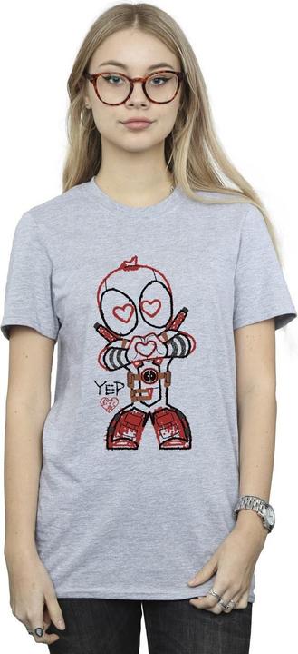Image du produit - T-shirt DEADPOOL LOVE BEAM LINE - Femme (3XL)
