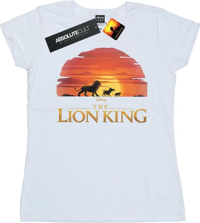 Actual product image Disney Womens/Ladies The Lion King Movie Sunset Logo Cotton T-Shirt (L)