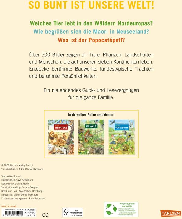 Immagine prodotto Mein grosser Weltatlas (Tedesco, Precisioni Volker, Yayo kawamura, 2023)