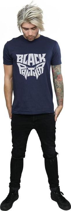 Immagine prodotto Maglietta Black Panther Uomo con emblema con parola (L)