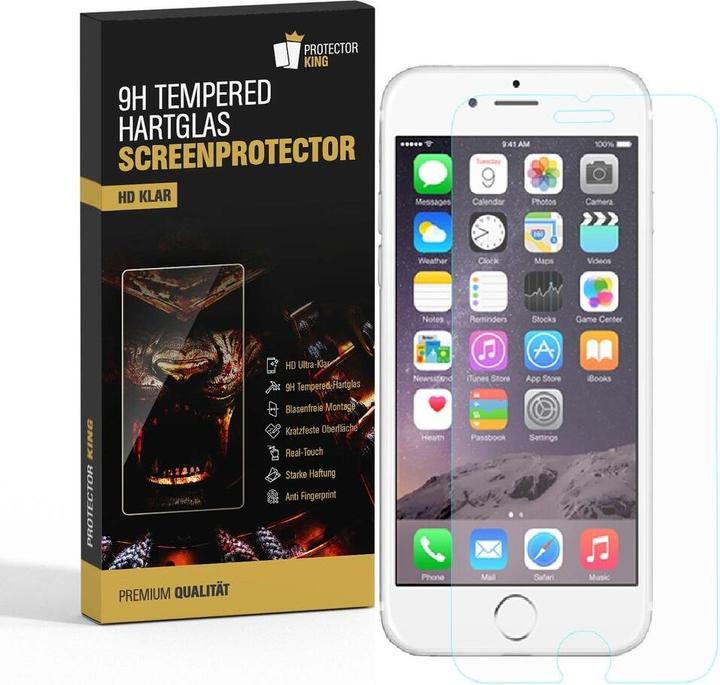 Produktbild Protectorking 1x 3D A++ echtes Tempered 9H Panzerhartglas KLAR (1 Stück, Apple iPhone 8)