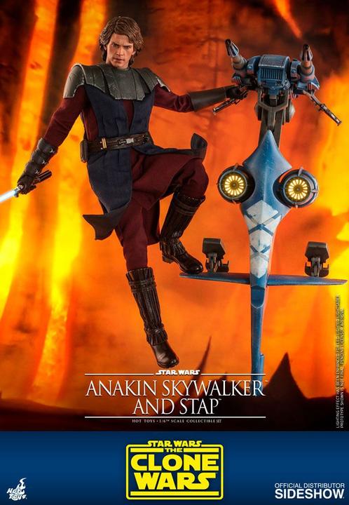Image du produit Hot Toys Star Wars - The Clone Wars "Anakin Skywalker & STAP" 1/6 Scale Figurine