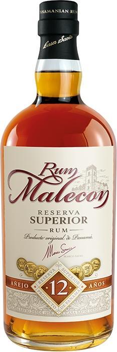 Actual product image Malecon Rum Añejo 12 Años Reserva Superior 40% Vol. 0,7l in gift box