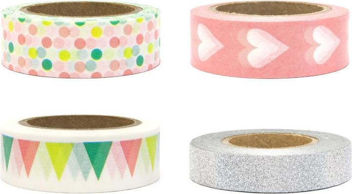 Produktbild Partydeco Dekoratives Klebeband - farbig (4 Stck.)