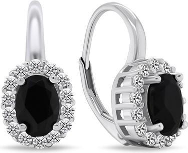 Brilio Silver - Luxury silver earrings with zircons EA745WBC