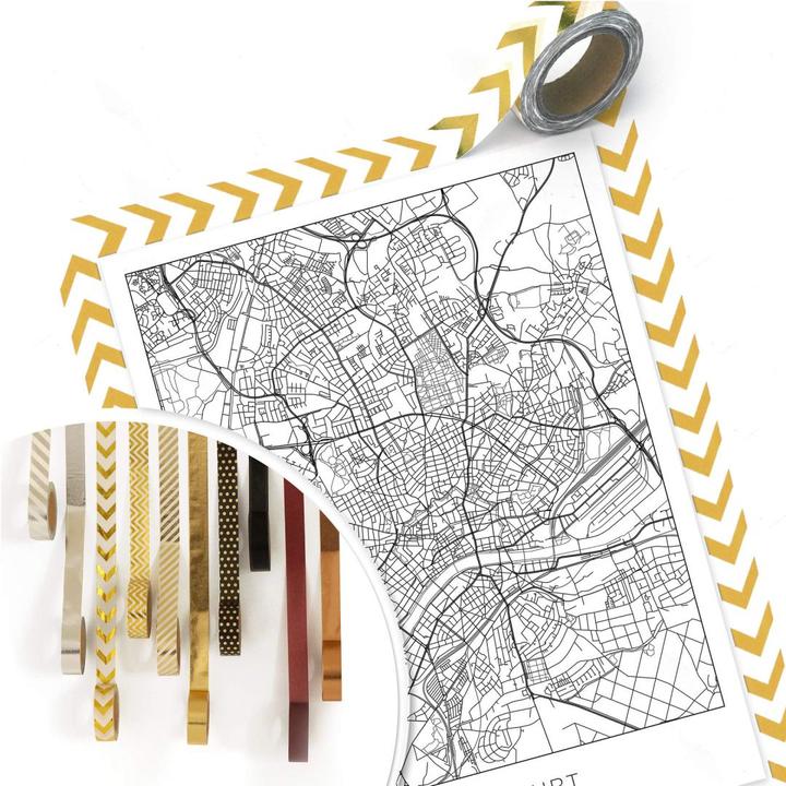 Immagine prodotto Trenddeko Mappa della città di Francoforte (24 x 30 cm)