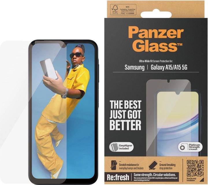 Immagine prodotto PanzerGlass Ultra-Wide Fit (1 Pezzo/i, Samsung Galaxy A15 5G)