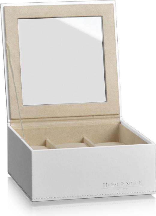 Actual product image Heisse & Söhne Stackable jewelry box Mirage L - top: watch box for 6 watches - cream