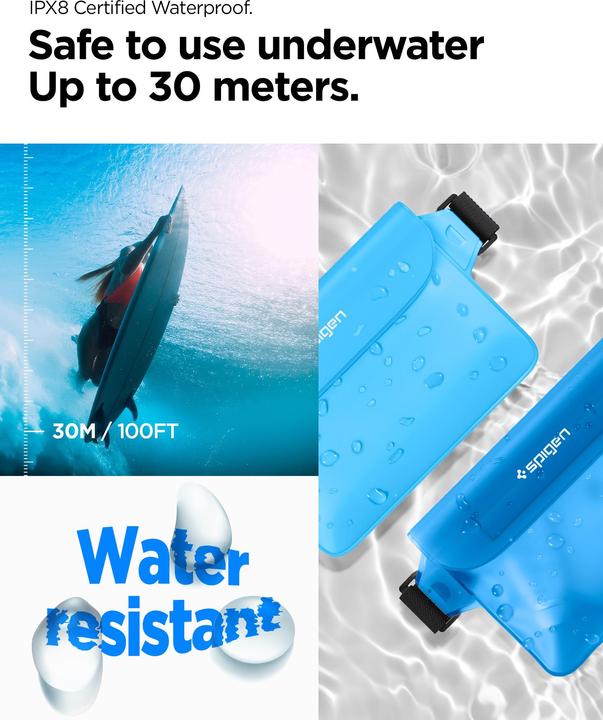 Produktbild Spigen Aqua Shield Waterproof Waist Bag A620 2 Pack, sea blue AMP06020