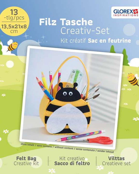 Immagine prodotto Glorex Borsa in feltro fai da te, ape 15x13x8cm