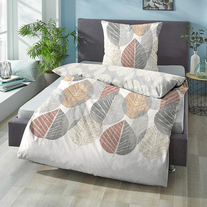Immagine prodotto Biberna Biancheria da letto in fibra fine comfort 4168-555 nature (Set di biancheria da letto, 135x200 cm (80x80 cm))