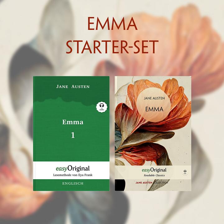 Immagine prodotto Emma - Starter Set (con link per il download gratuito dell'audio) (Jane Austen, Ilya Franchi, Ulrike Wittmann, Tedesco)