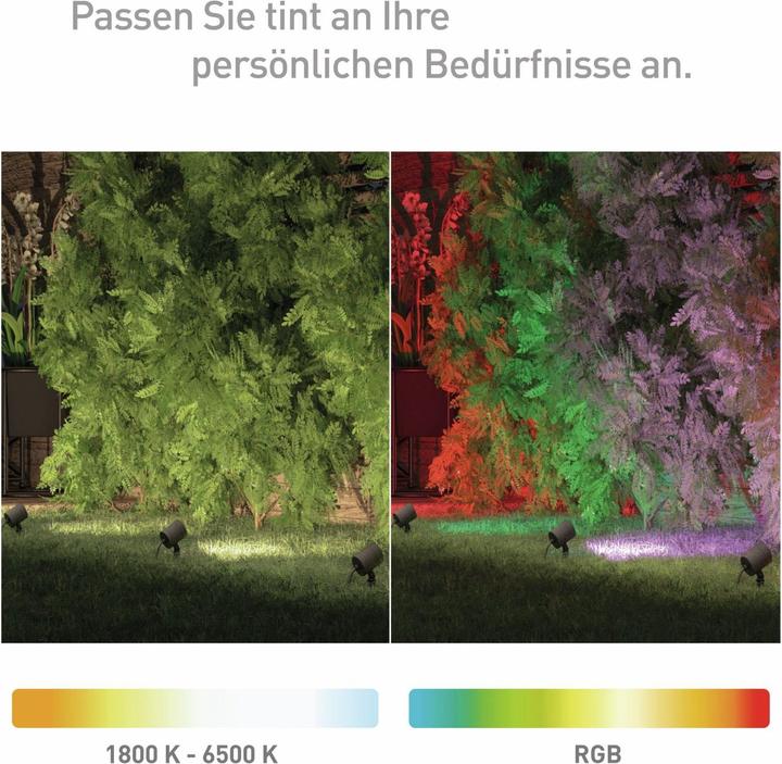 Actual product image Müller Licht Müller-Licht tint LED garden spot Flores LED fixed 1.8 W Warm white, RGB (180 lm, IP44)