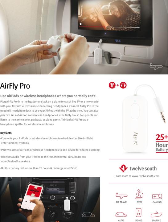 Actual product image TwelveSouth AirFly Pro (Transmitter & Receiver)