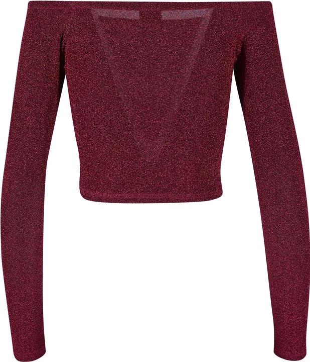 Actual product image Urban Classics Ladies Off Shoulder Glitter Longsleeve (4XL)