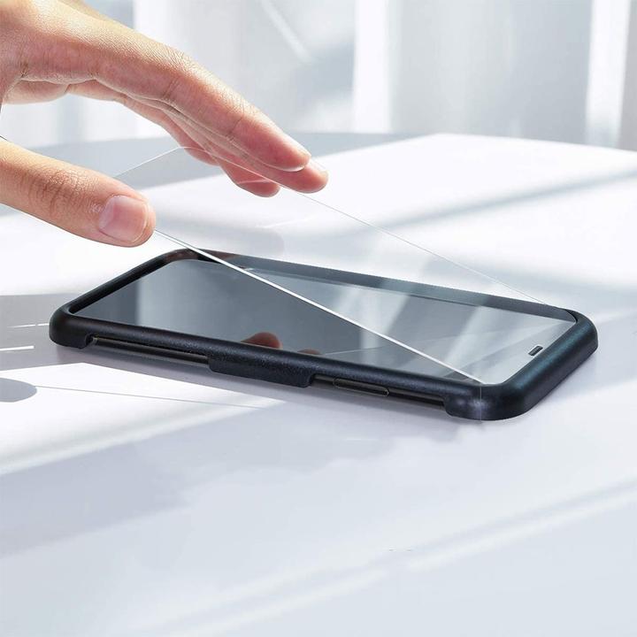 Immagine prodotto Apfelkiste - Panzer Glas Displayschutzfolie mit Montagerahmen (2er Set) (2 Pezzo/i, Apple iPhone XS, Apple iPhone 11 Pro, Apple iPhone X)