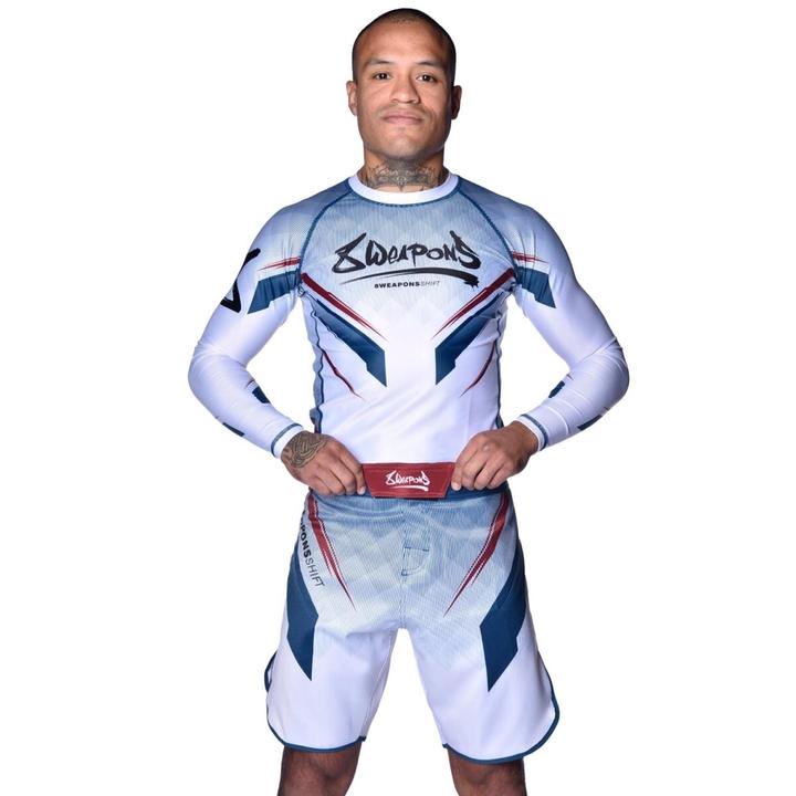 Actual product image 8Weapons Fight Shorts, Shift, white-navy-red, S (S)