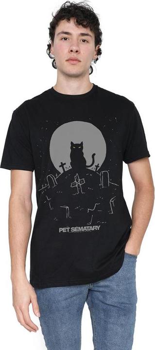 Actual product image Pet Sematary Mens Cat With Tombstones T-Shirt (XL)