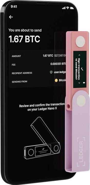 Actual product image Ledger Nano X - Pastel Pink (Bitcoin, Ethereum Classic, Others)