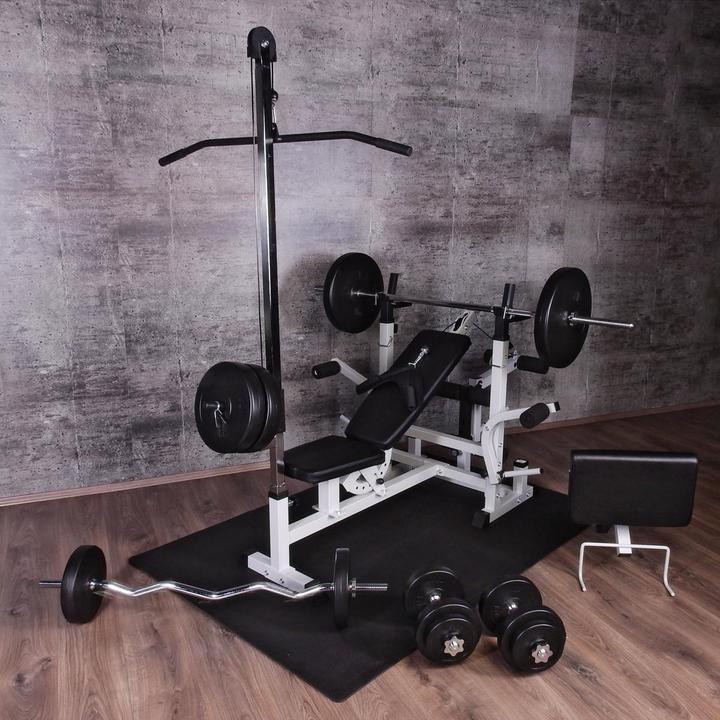 Actual product image Gorilla Sports Lat pull tower for weight bench universal