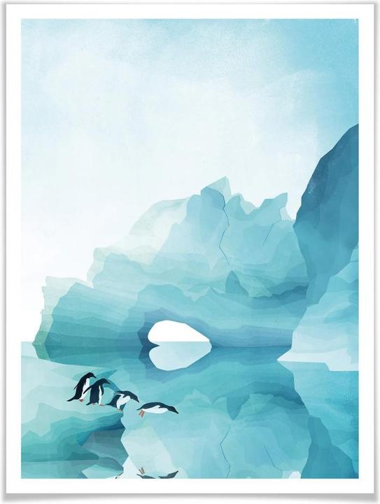 Actual product image Trenddeko Goed Blauw - Penguins (80 x 100 cm)