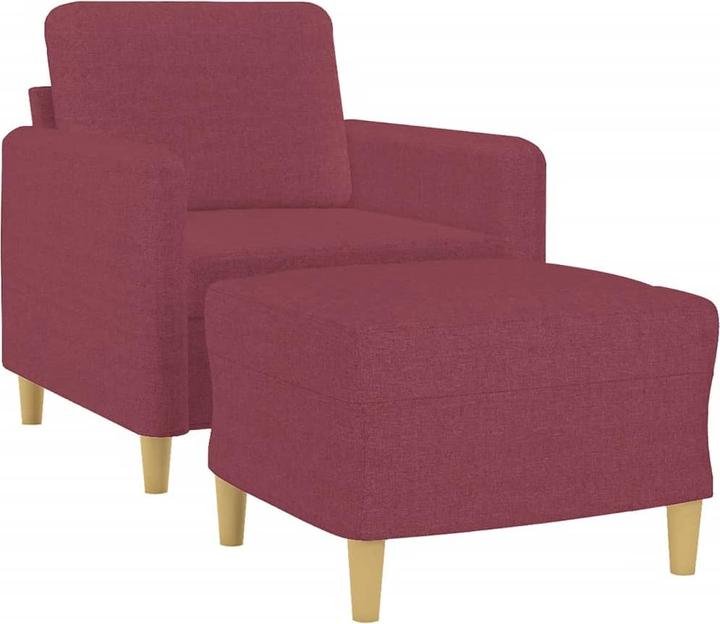 Image du produit VidaXL Fauteuil avec pouf vin rouge 60 cm Tissu,Couleur