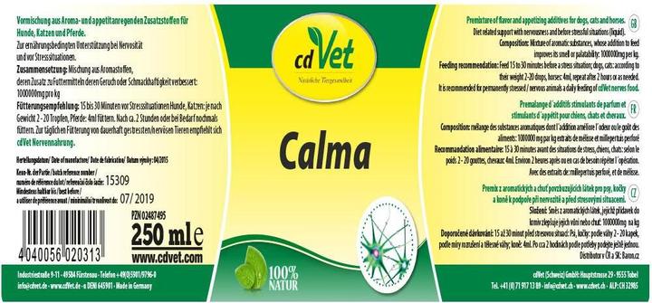 Actual product image cdVet Dog food supplement Calma, 20 ml (Junior, Senior, Adult, 1 pcs., 30 g)