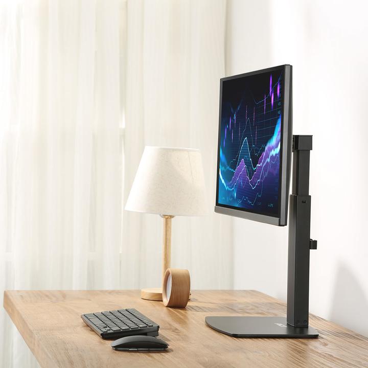 Image du produit Support de bureau pour écran, 1 écran jusqu'à 32ö, avec vérin à gaz (Pied de sol, 32")